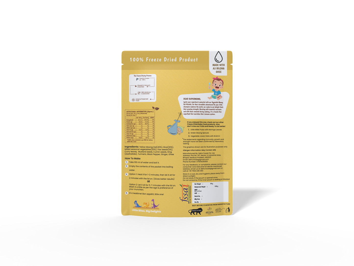 Freeze Dried Vegetable Moong Dal Khichdi