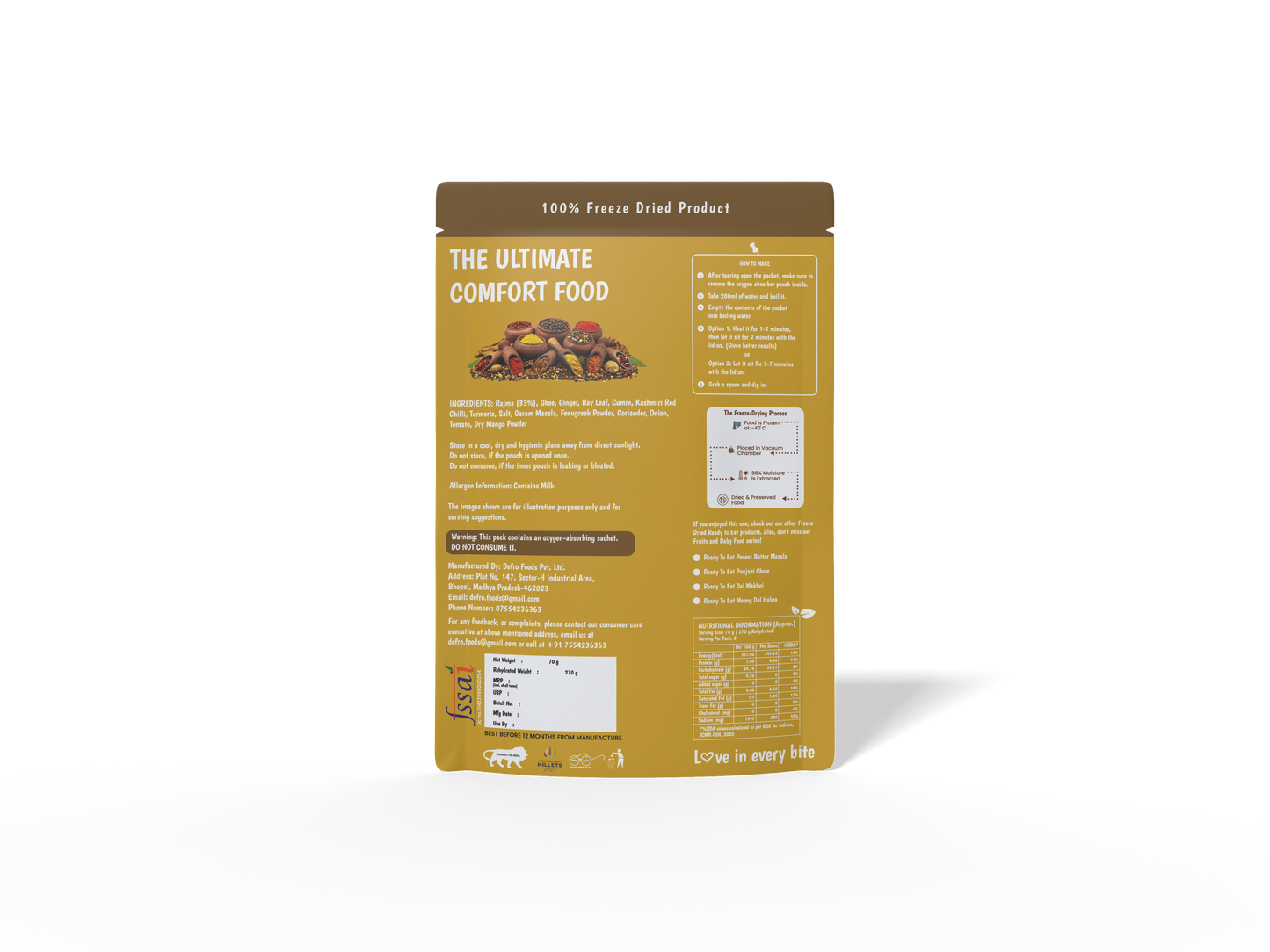 Freeze Dried Rajma Masala
